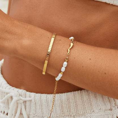 Tara Fine Round Slip-On Gold-Tone Bangle