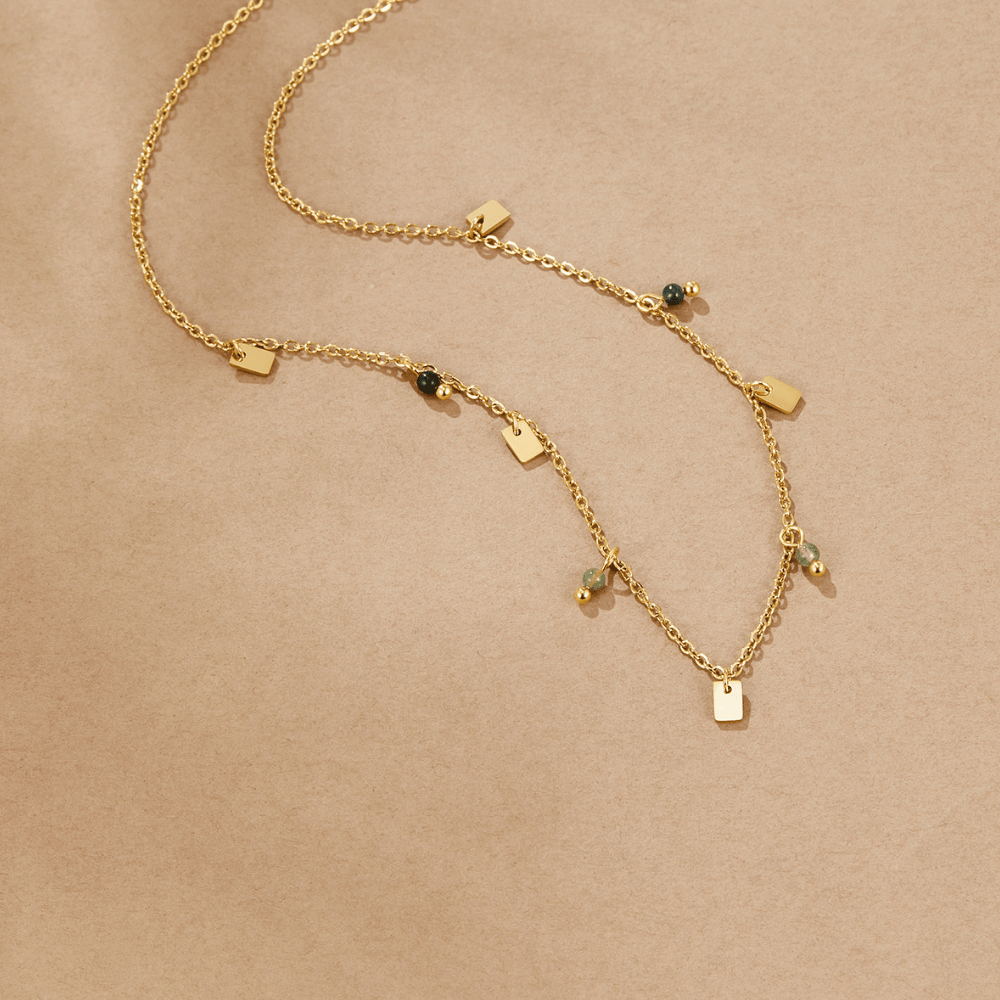 Tara Squared Drop Gold-Tone Necklace