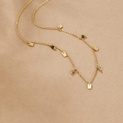 Tara Squared Drop Gold-Tone Necklace