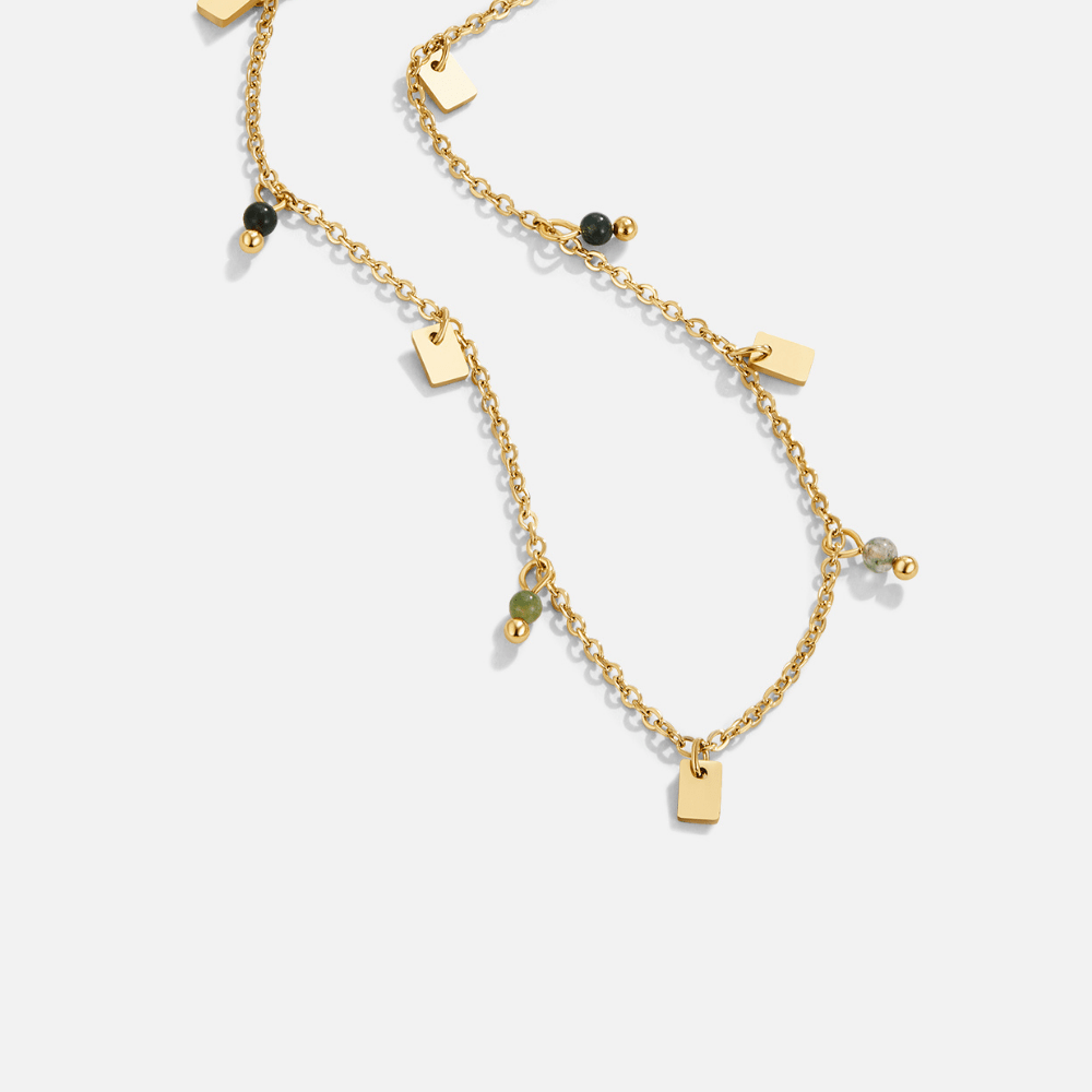 Tara Squared Drop Gold-Tone Necklace