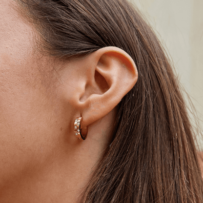 Tasha Crystal Set Gold-Tone Hoop Earrings