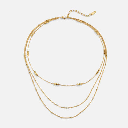 Tessa Three Fine Chains Graduated Necklace