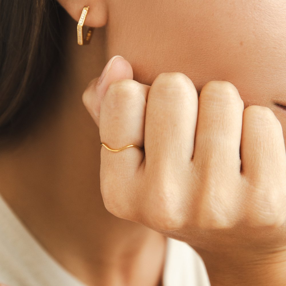 Tina Very Fine Gold-Tone Stacking Band Ring