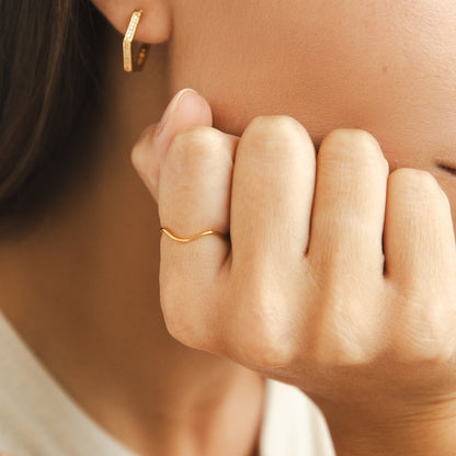 Tina Very Fine Gold-Tone Stacking Band Ring