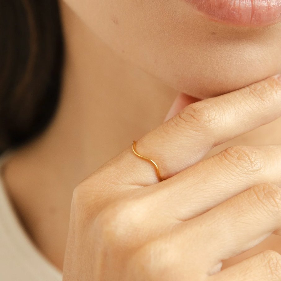 Tina Very Fine Gold-Tone Stacking Band Ring