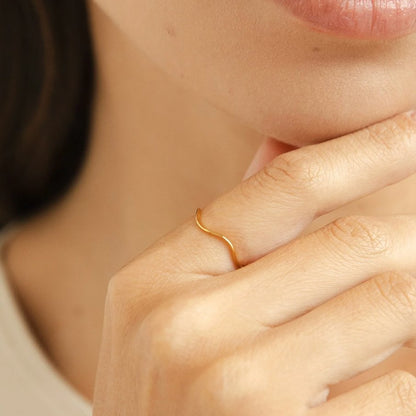 Tina Very Fine Gold-Tone Stacking Band Ring
