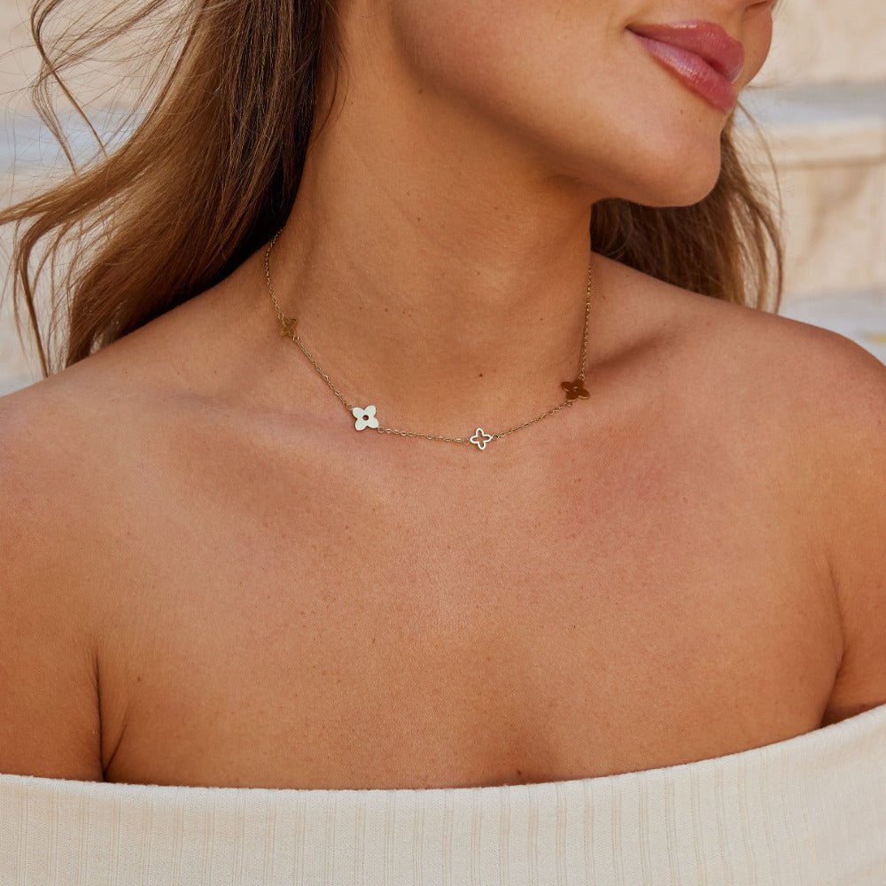 Tori Single Petal Charm Necklace