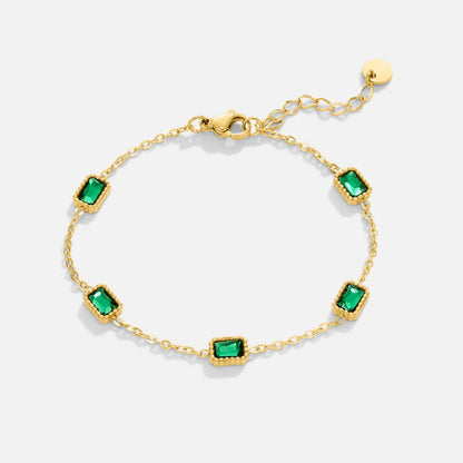 Trinity Cool Green Crystal Band Bracelet
