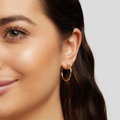 Graduated Hoop Earrings, Set of Three Sizes