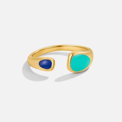 Sahara Turquoise Blue Open Wrap Band Ring