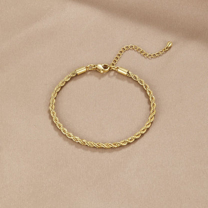 Softly Twisted Slim Gold-Tone Band Bracelet