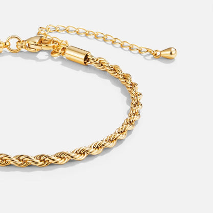 Softly Twisted Slim Gold-Tone Band Bracelet