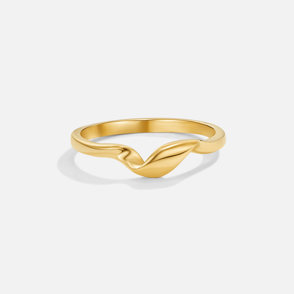 Athena Twisted Rope Ring in a Gold-Tone Finish