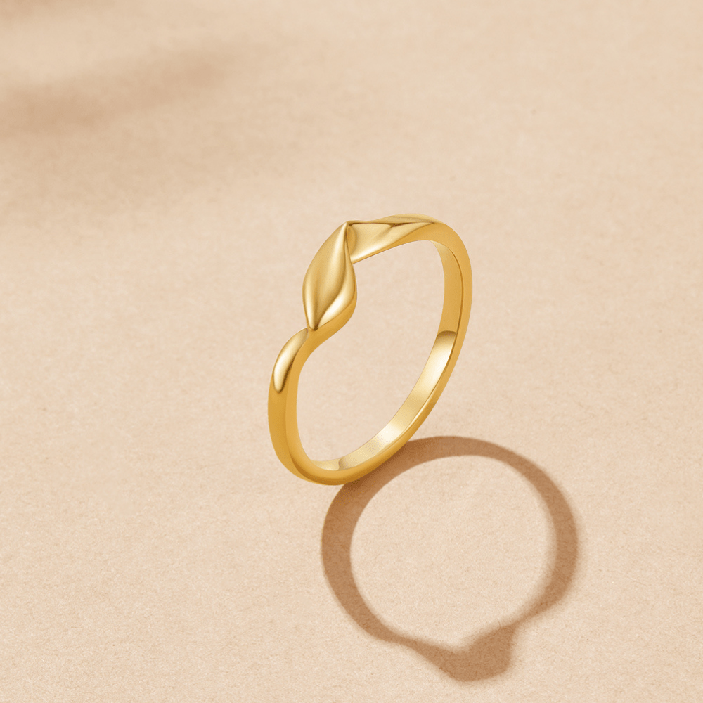 Athena Twisted Rope Ring in a Gold-Tone Finish