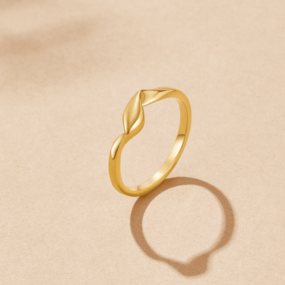 Athena Twisted Rope Ring in a Gold-Tone Finish