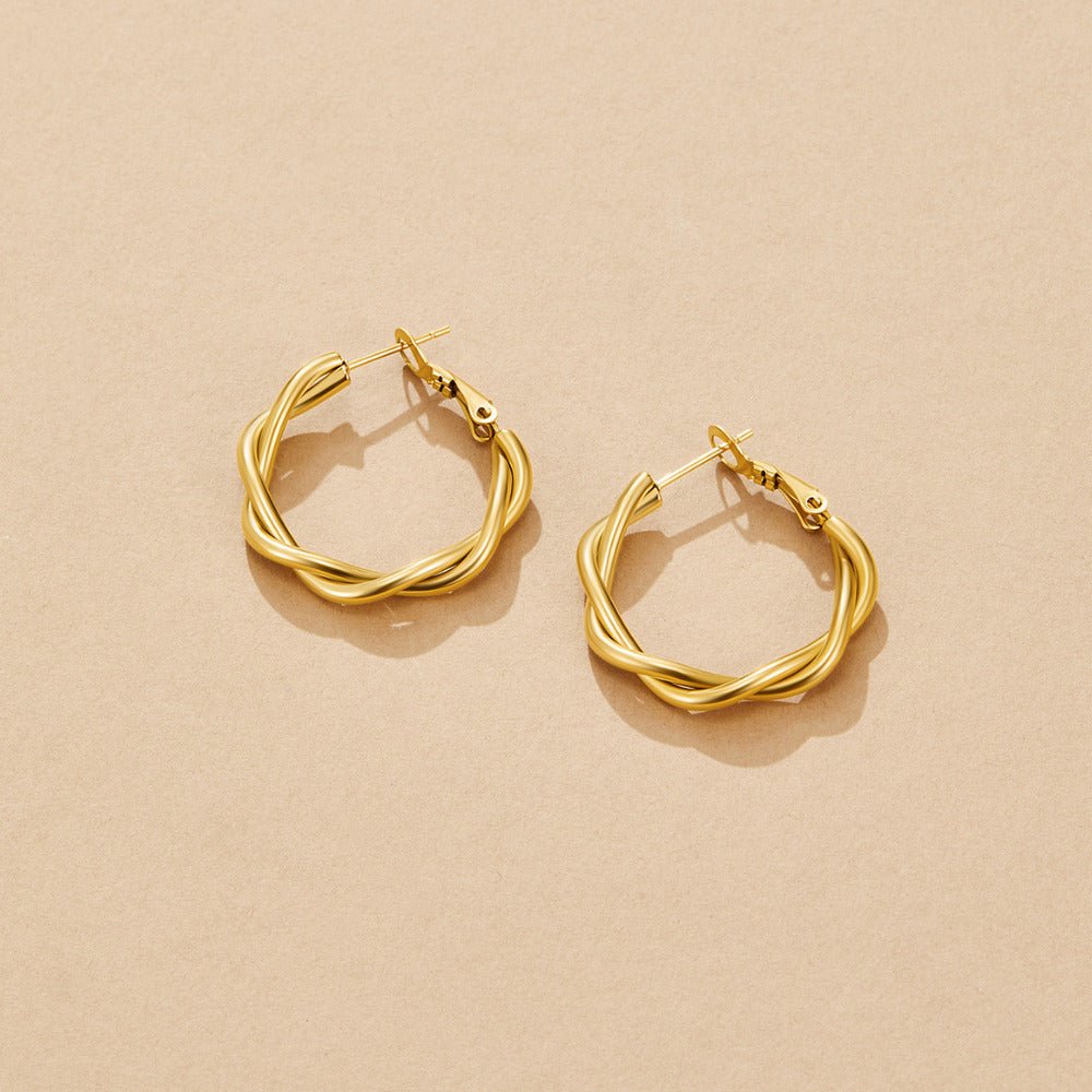 Celine Gently Twisted Rope Hoop Earrings