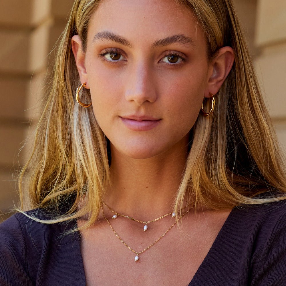 Celine Gently Twisted Rope Hoop Earrings