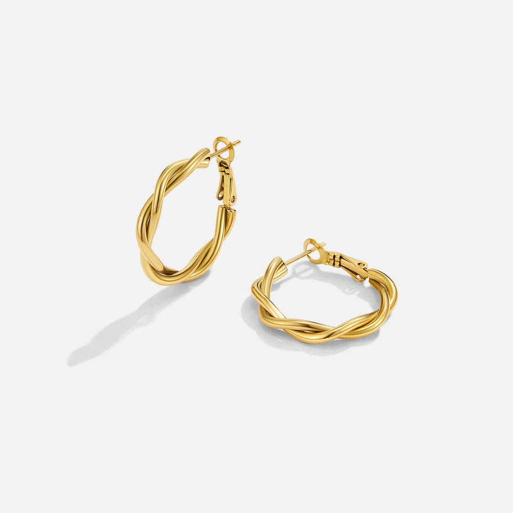 Celine Gently Twisted Rope Hoop Earrings