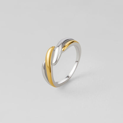 Ella Twisted Gold-Tone and Silver-Tone Ring