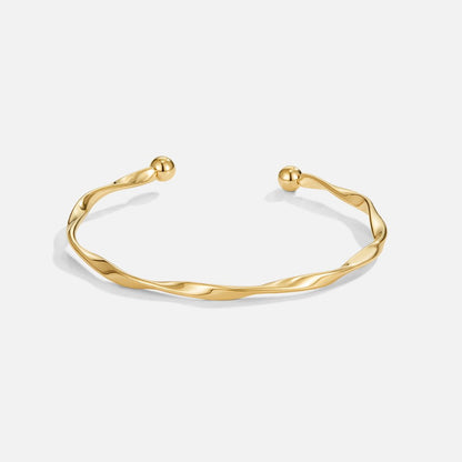 Imari Single Twisted Band Gold-Tone Bangle