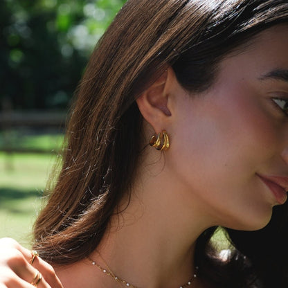 Ivana Soft Rope Twist Everyday Hoop Earrings