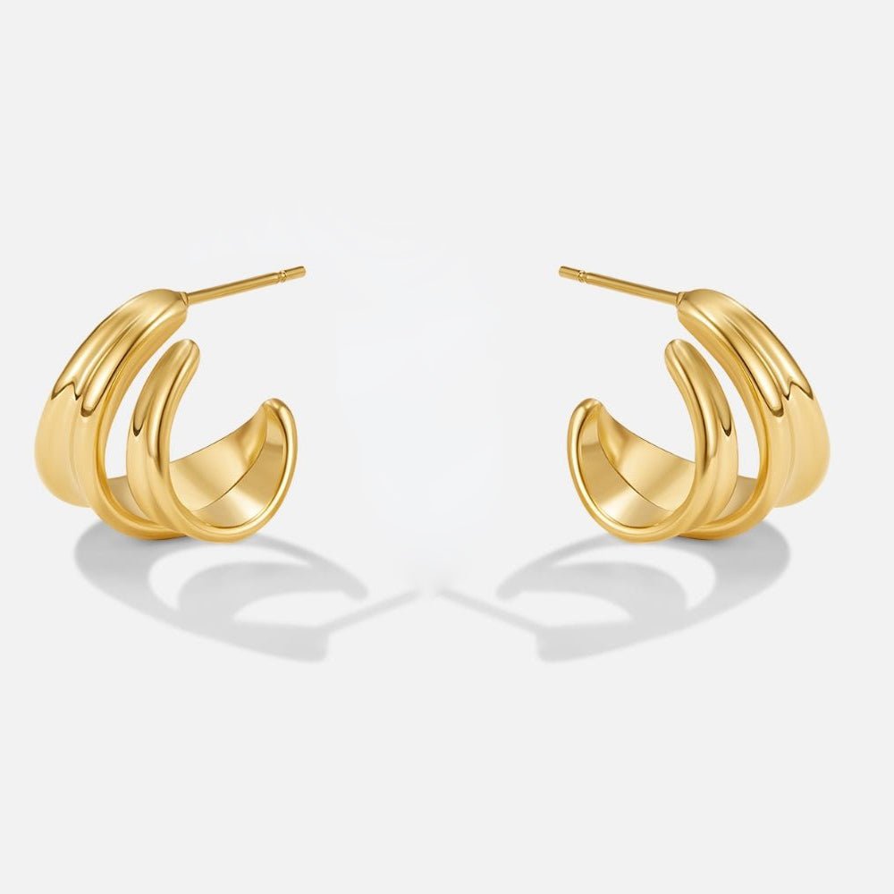Ivana Soft Rope Twist Everyday Hoop Earrings