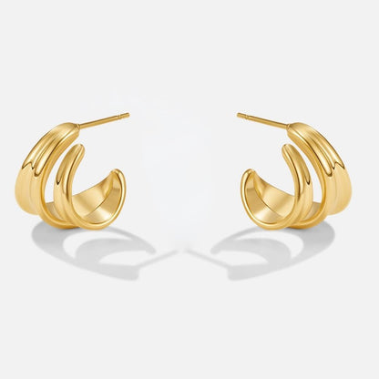 Ivana Soft Rope Twist Everyday Hoop Earrings