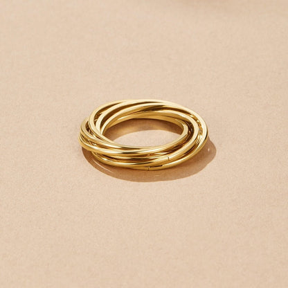 Mia Fine Rope Twist Gold-Tone Band Ring