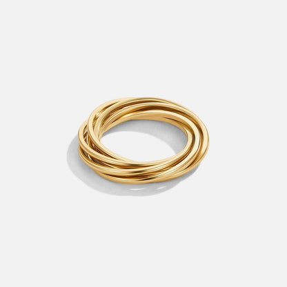 Mia Fine Rope Twist Gold-Tone Band Ring
