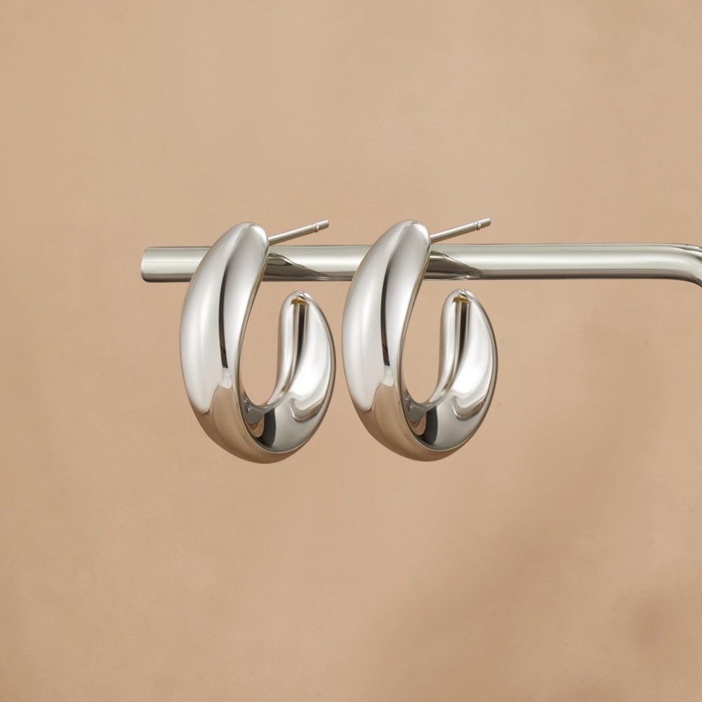 Sarah Rope Twist Silver-Tone Hoop Earrings