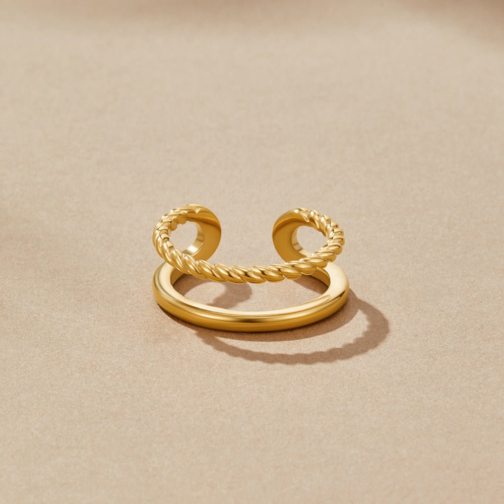 Tyra Soft Twist Ring in a Gold-Tone Finish