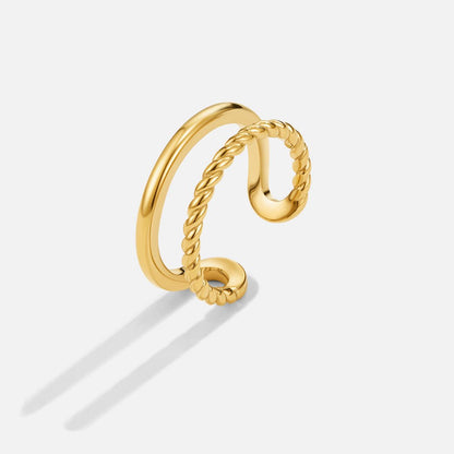 Tyra Soft Twist Ring in a Gold-Tone Finish