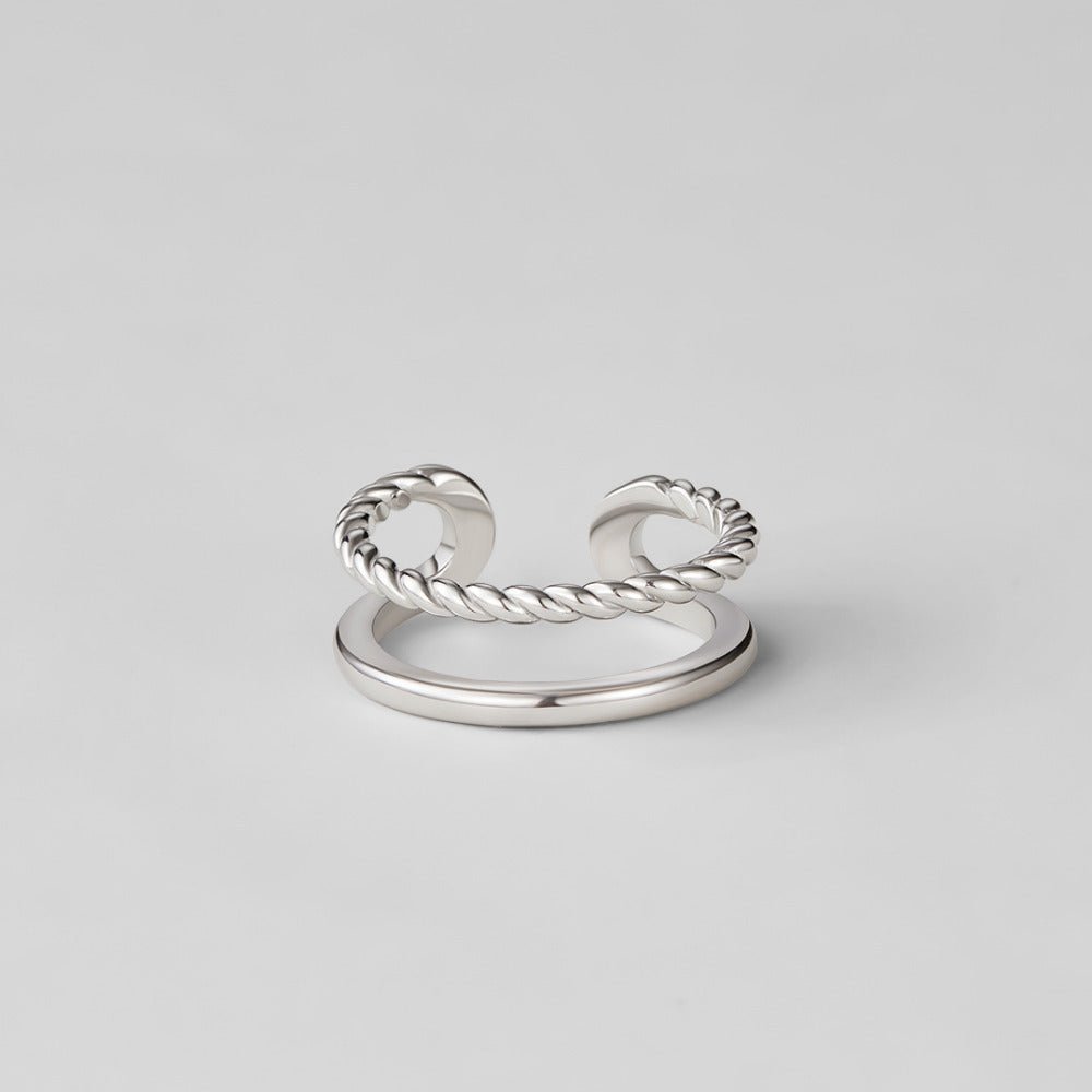 Tyra Soft Twist Ring in a Silver-Tone Finish