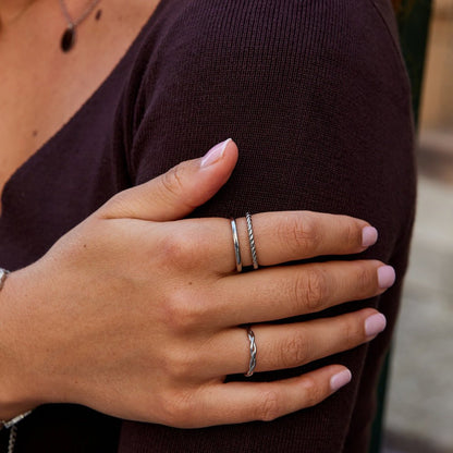 Tyra Soft Twist Ring in a Silver-Tone Finish
