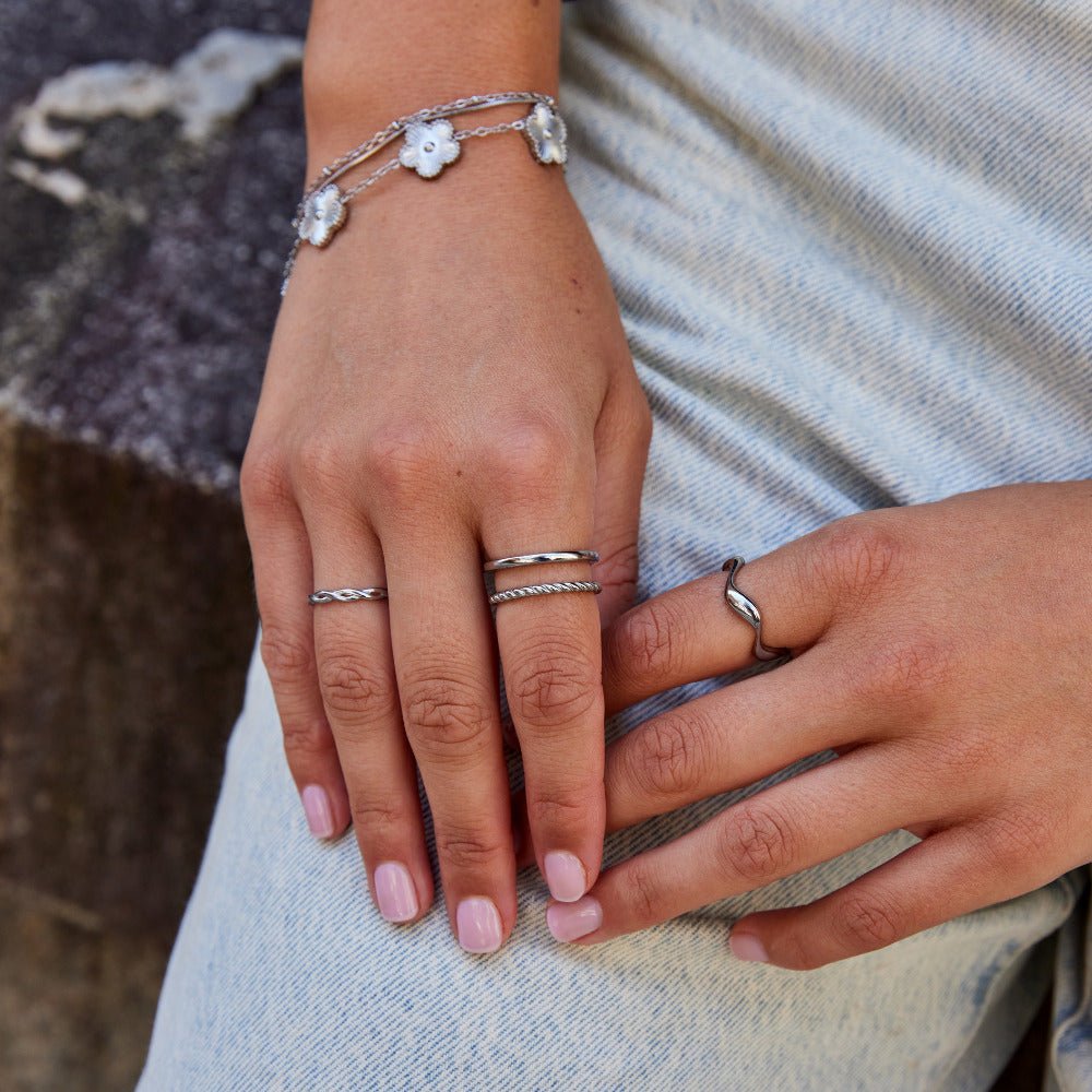 Tyra Soft Twist Ring in a Silver-Tone Finish