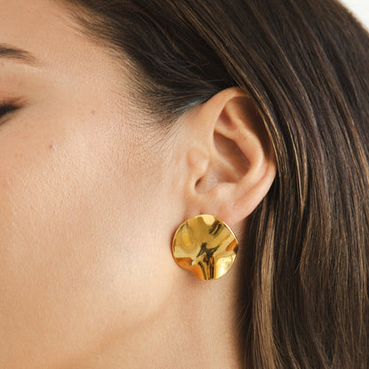 Tyra Simple Everyday Gold-Tone Earrings