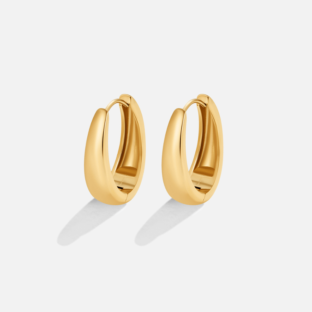 Valentina Polished Gold-Tone Hoop Earrings