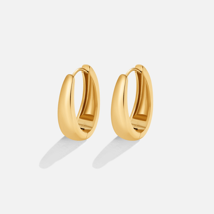 Valentina Polished Gold-Tone Hoop Earrings