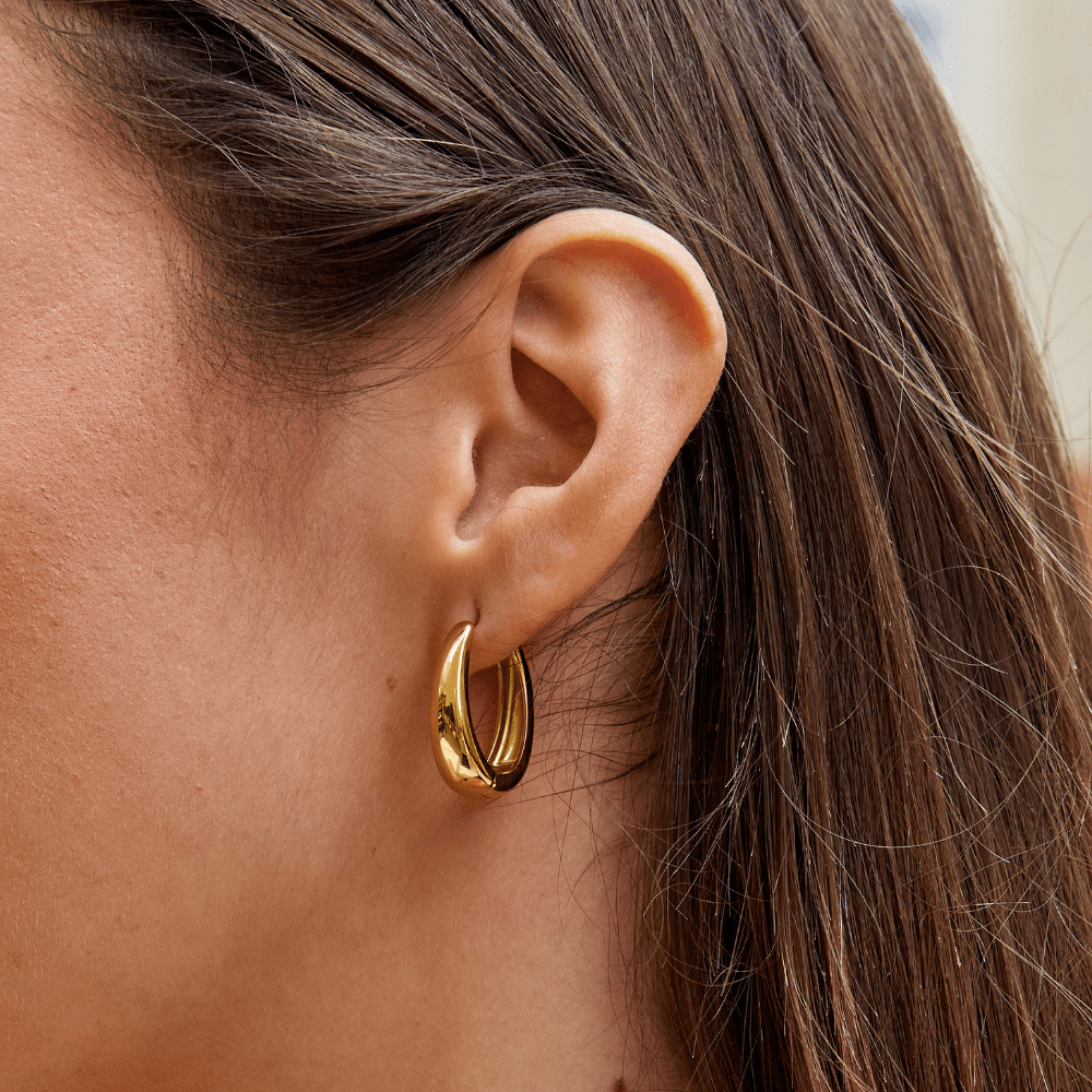 Valentina Polished Gold-Tone Hoop Earrings