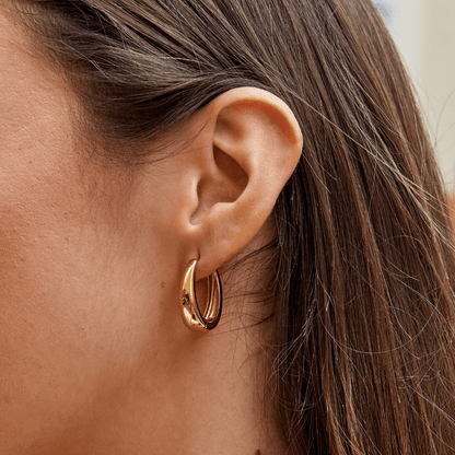 Valentina Polished Gold-Tone Hoop Earrings