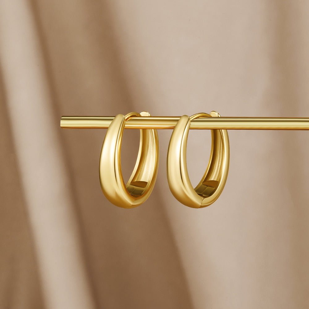 Valentina Polished Gold-Tone Hoop Earrings