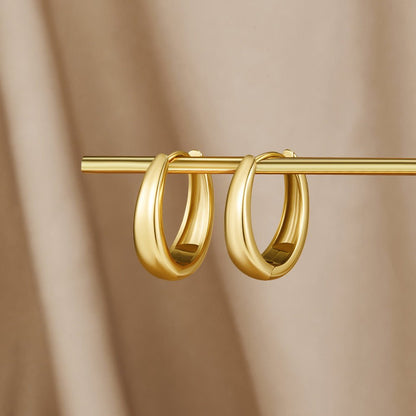 Valentina Polished Gold-Tone Hoop Earrings