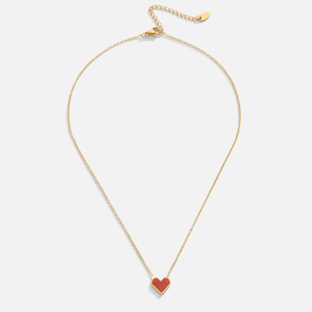 Valentina Rounded Heart Charm Pendant Necklace