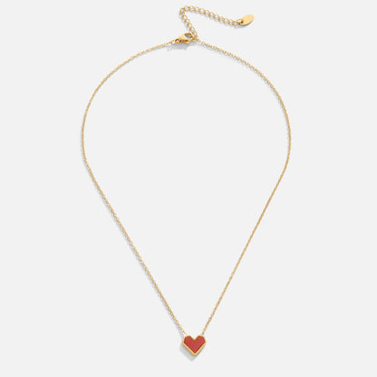 Valentina Rounded Heart Charm Pendant Necklace