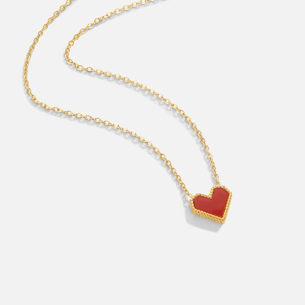 Valentina Rounded Heart Charm Pendant Necklace