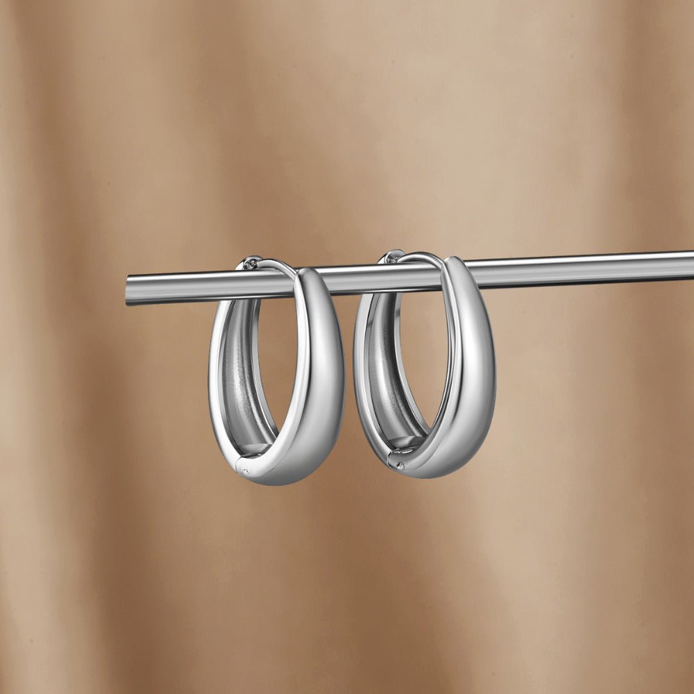 Valentina Polished Silver-Tone Hoop Earrings