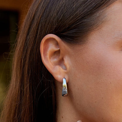 Valentina Polished Silver-Tone Hoop Earrings