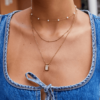 Valerie White Drop on Doubled Fine Chains
