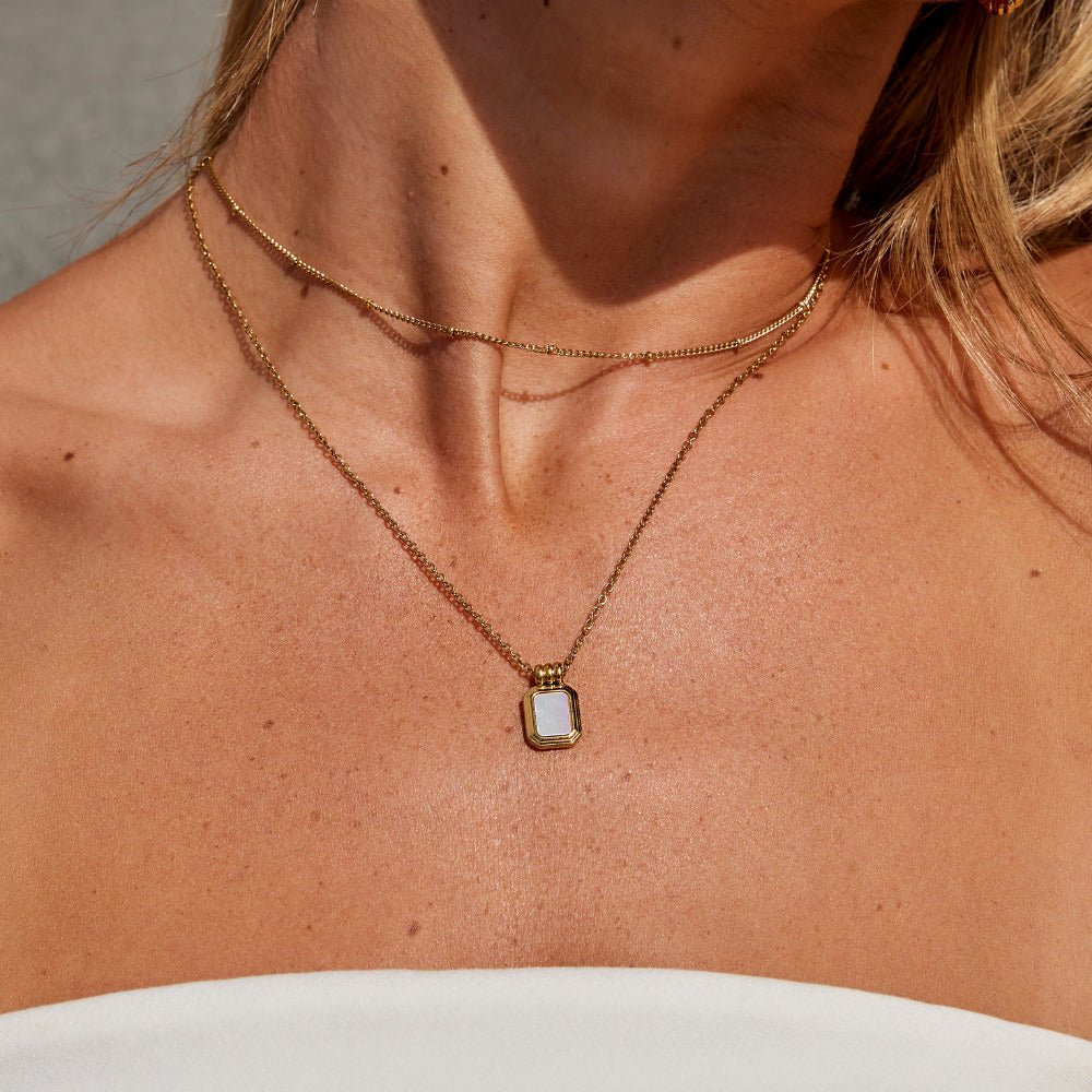 Valerie White Drop on Doubled Fine Chains