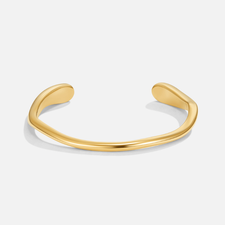 Veena Rounded Warm Even Gold-Tone Bangle
